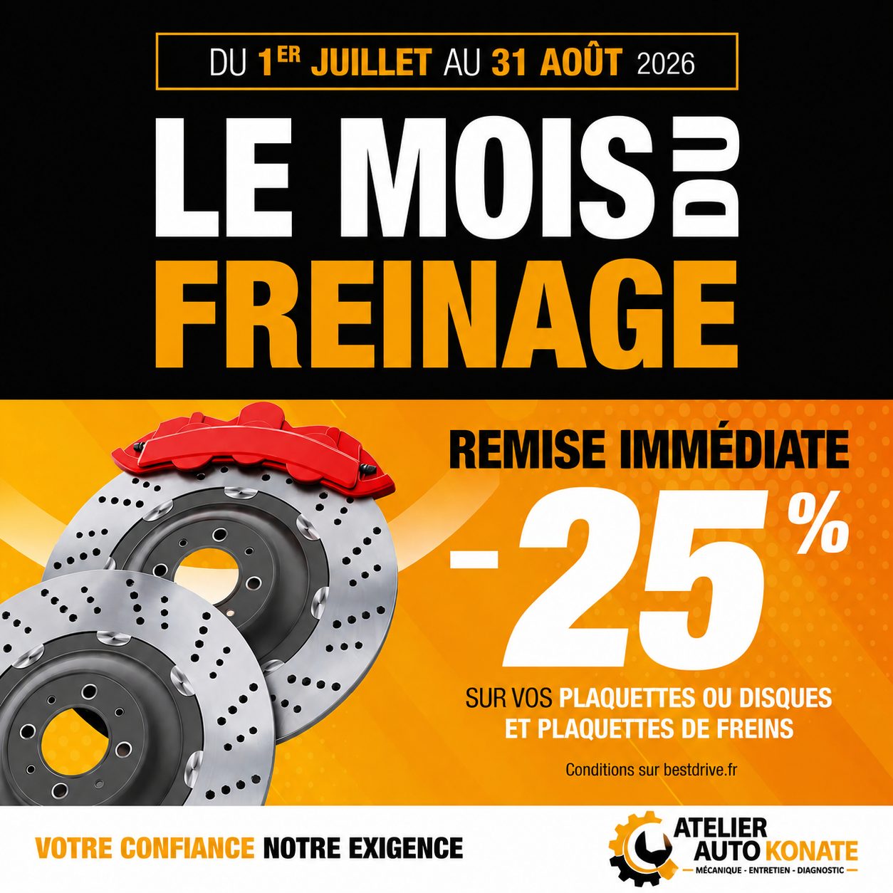Forfait Plaquettes de Frein
