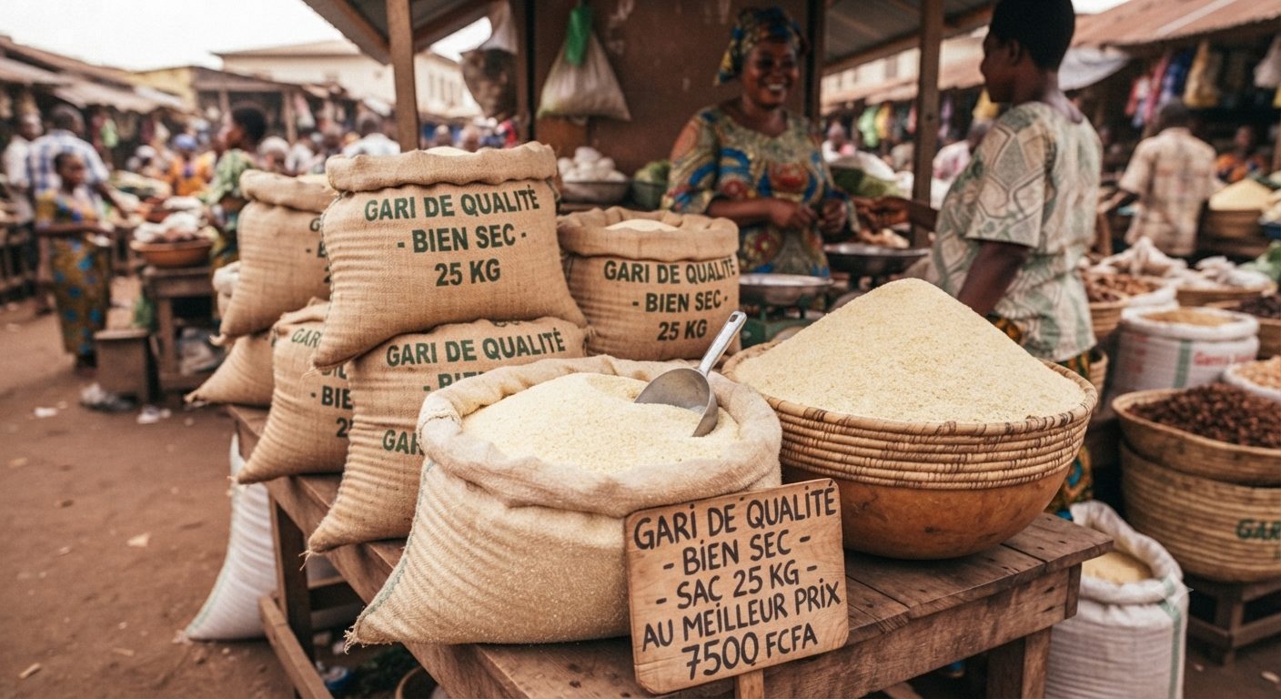 Notre étal au marché d'Adawlato