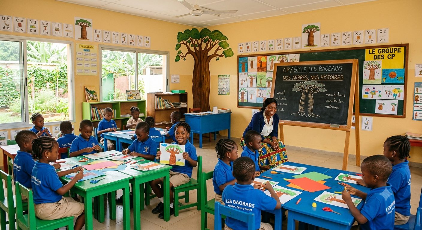 Une classe de l'école Les Baobabs