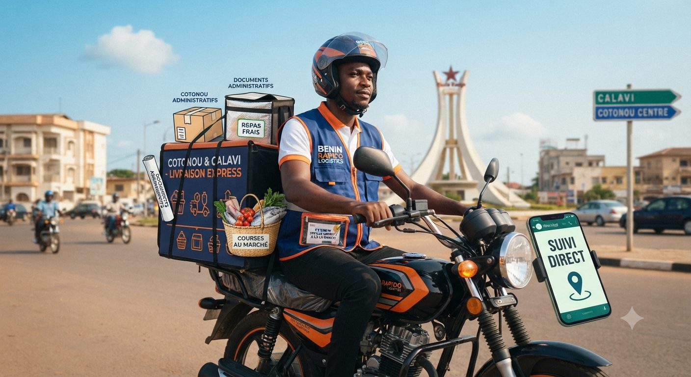 En route dans les rues de Cotonou