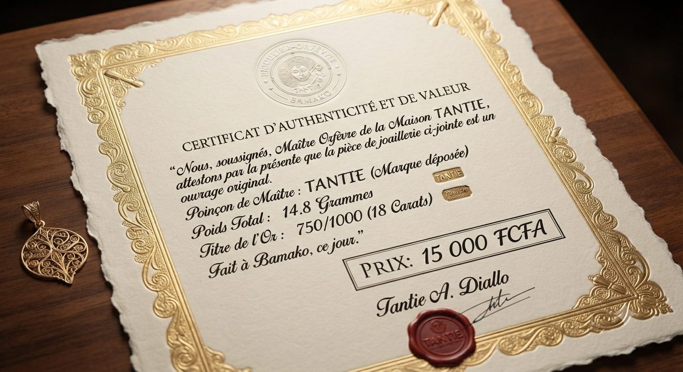Certificat d'Authenticité
